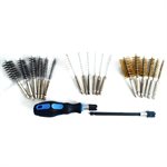 20PC Pipe Cleaning Brushes Kit Hex Shank 1 / 4in