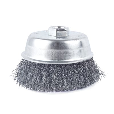 Brosse Coupelle À Fils Ondulés 4po Tige 5 / 8po