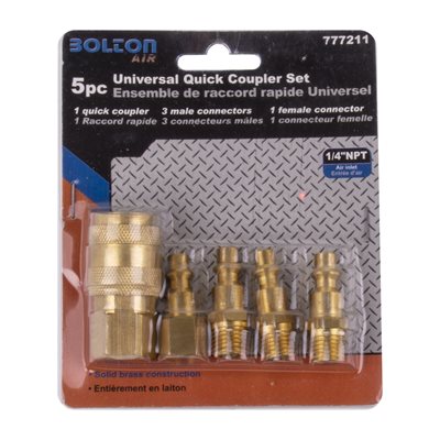 5 Pc Universal Quick Coupler Set