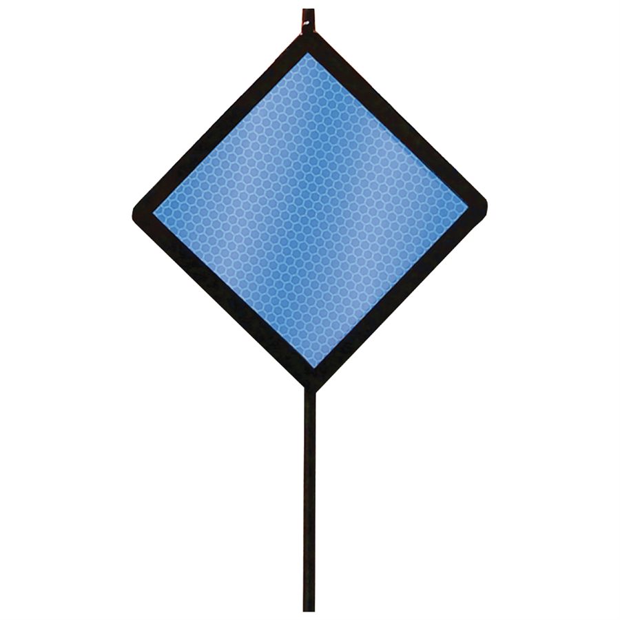 Reflective Driveway Marker 48" Blue Diamond