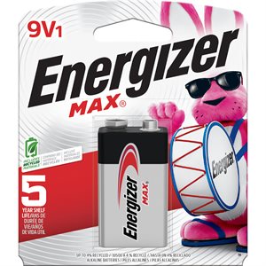 1PK Energizer MAX 9 Volt Battery