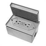 1-Gang Weatherproof Receptacle Kit Grey