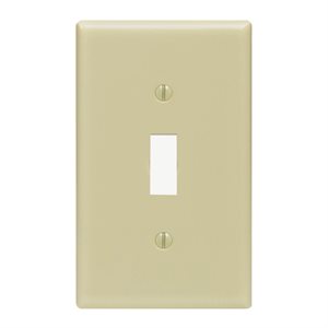 Toggle Switch Wall Plate 1-Gang Ivory