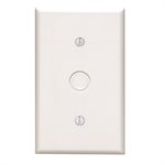 Telephone / Cable Wall Plate 1-Gang White