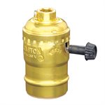 Lamp Socket Turn-Knob Single Circuit 1 / 8 IPS Polished Gilt