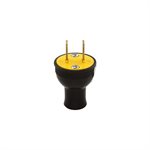 Fiche Électrique Ronde 15A-125V 2 Fils Noire