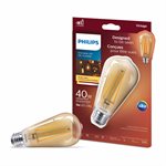 1PK Dimmable LED Light Bulb 5w (40w) In / Outdoor ST19 Bulb Amber Light