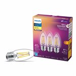 3PQ Ampoule DEL Transparente Lustre Ultra Définition B11 E26 3.5W=40W 300lm Blanc Doux