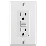 Duplex GFCI Receptacle SmartlockPro® 2 Pole 3 Wire White