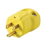 Electrical Plug QuickGrip Male 15A-125V 3-Wire Yellow