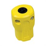 Electrical QuickGrip Female Connector 15A-125V 3-Wire Yellow