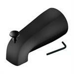 Universal Tub Spout Diverter; Matte Black