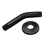 Shower Arm and Flange; Matte Black