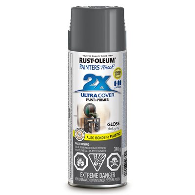 Painters Touch 2X Spray Paint 340G Dark Grey