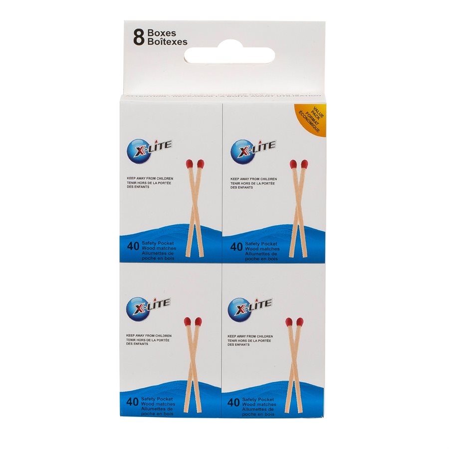 Wooden Pocket Matches 40Pk