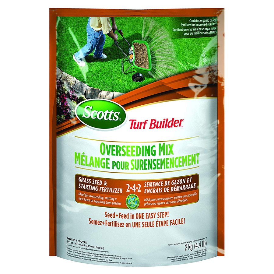 2-4-2 Overseeding Mix Grass Seed & Starting Fertilizer 2kg / 341m²