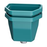 2PC Jeu De Jardinière Surélevée Latérale Turquoise